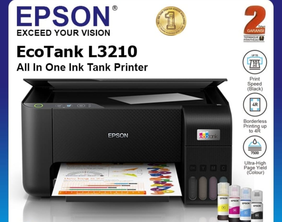 Epson Ecotank L3210 A4 All In One Ink Tank Printer 0611