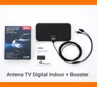 Zyrex STB DVB-T2 ZBox-1 dan Antena TV Digital Analog Indoor Booster