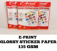 Glossy Sticker Paper A4 / Kertas Stiker Label Glossy Eprint A4