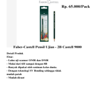 Faber-Castell Pensil Ujian - 2B Castell 9000