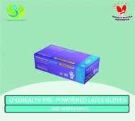 ONEHEALTH PRE-POWDERED LATEX GLOVES