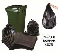 PLASTIK KANTONG SAMPAH UKURAN KECIL HITAM PLASTIC POLY TRASH BAG HD PACKING BLACK TEBAL