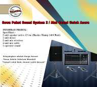 Sewa Paket Sound System 2 / Alat Sound Untuk Acara